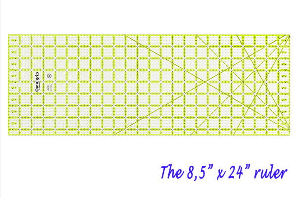 The 8 ”x24” quilting ruler